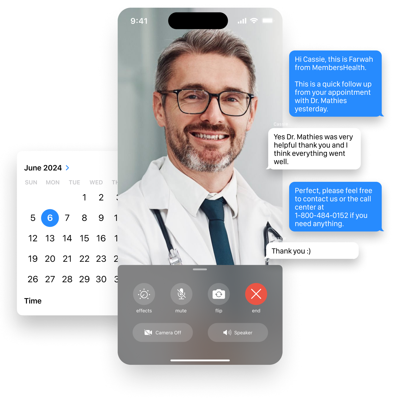Virtual consultation on phone